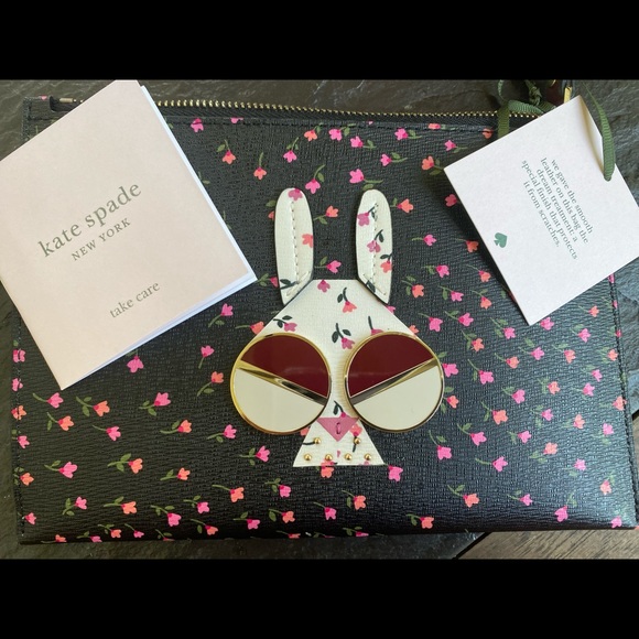 spademals money bunny small wristlet